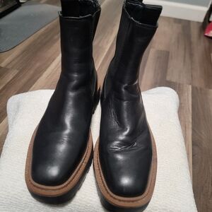 SAM EDELMAN #5 Black Leather Women 's Boots